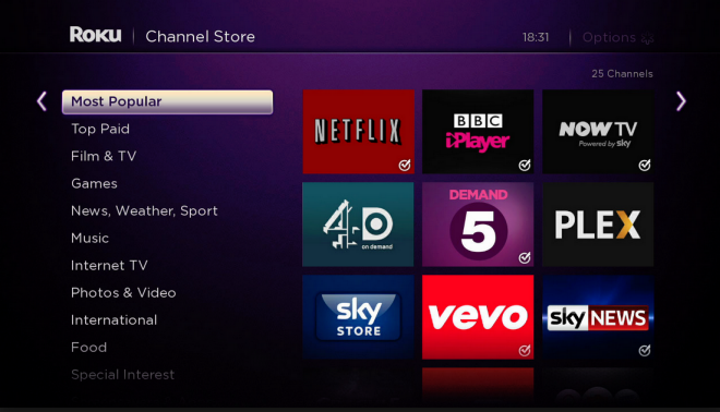 TV, TV App, Roku Channel Store